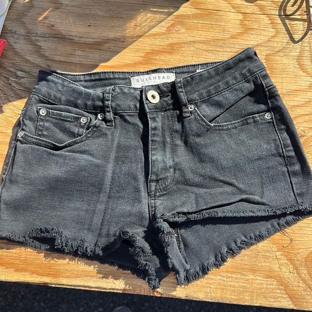 Bullhead Black Jean Shorts - High Rise size: 1